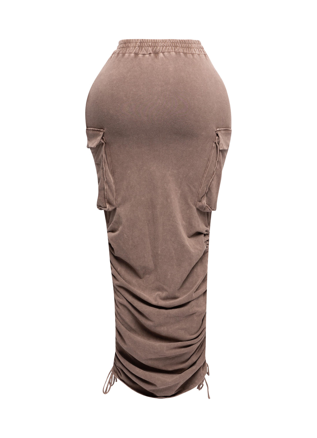 Mineral washed drawstring skirt