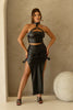 Chocker halter top & maxi skirt set